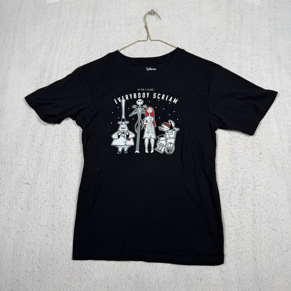 Disney Nightmare Before Christmas Everybody Scream Black Graphic Tee Shirt 10/12